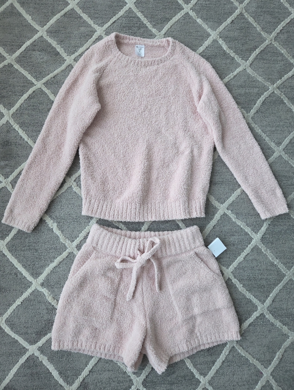 Cozy Knit Sweater Set in Blush Pink